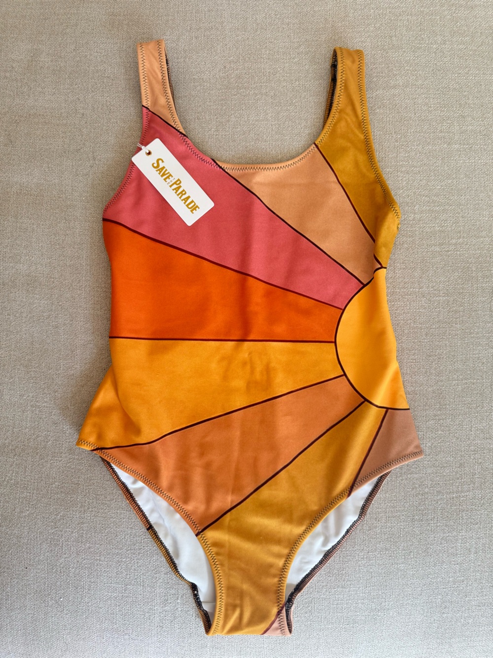Save the Parade brand Sunset-Striped One-Piece Swimsuit - size S